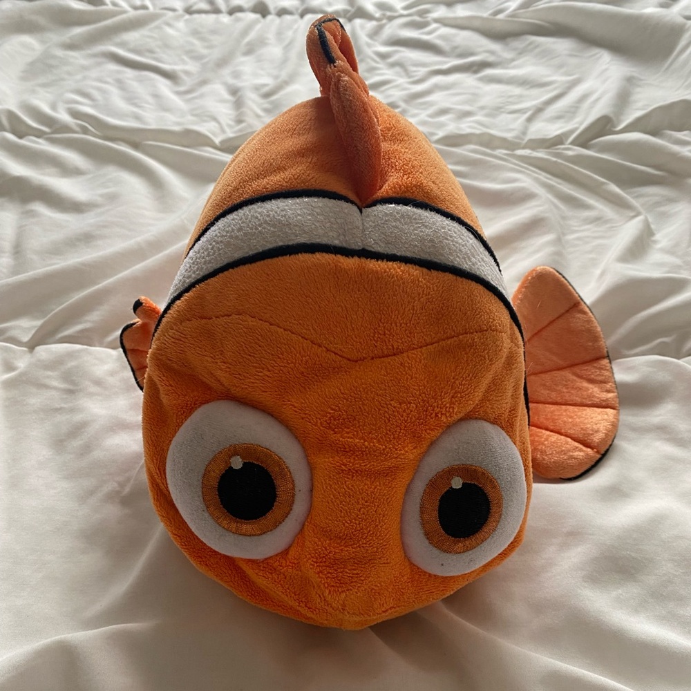 Disney Orange & White Clownfish Plush Toy 14”